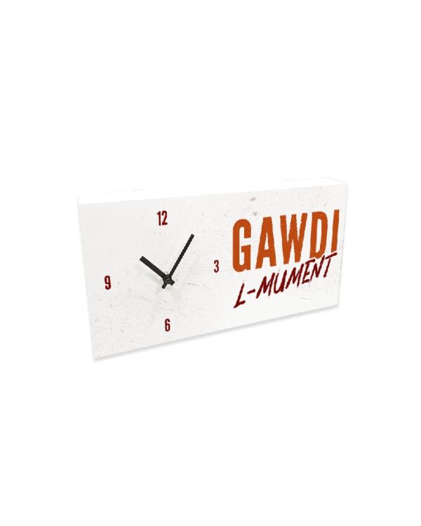 Gawdi l-Mument - Orange & Brown Wall Hanging Clock
