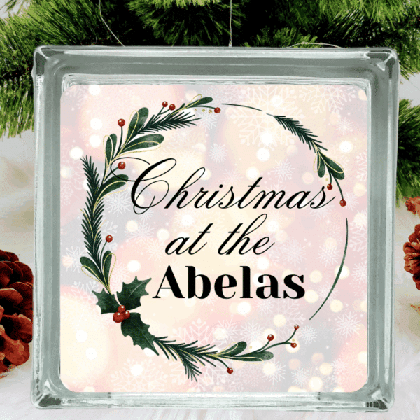 Christmas at the... - Personalised Glass Block