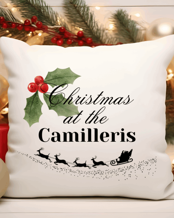 Christmas at the...  - Personalised Cushion