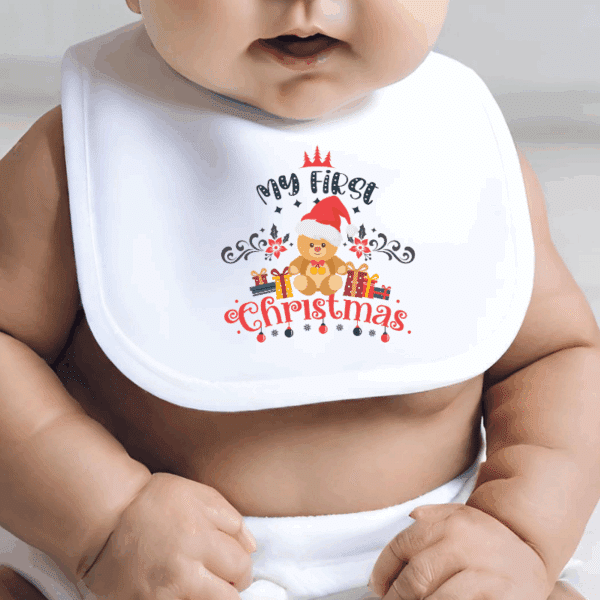 My First Christmas - Bear Bib