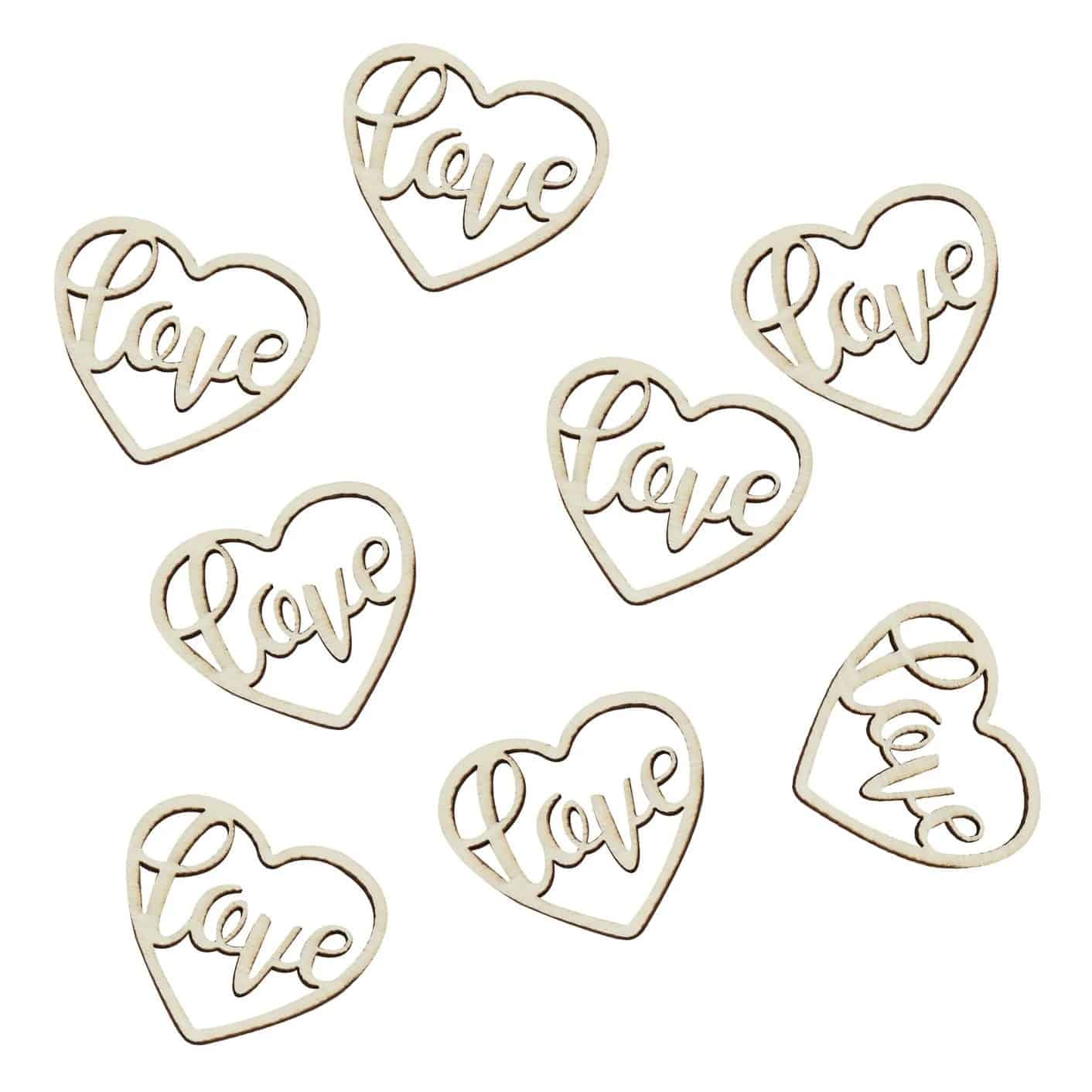 Wooden Love Table Confetti