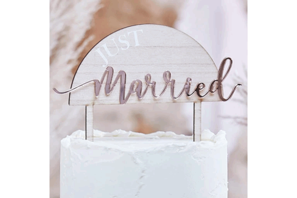 Just Married Cake Topper
