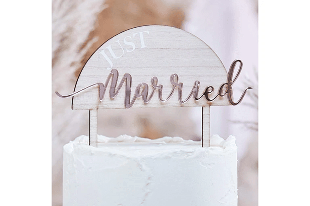 Just Married Cake Topper