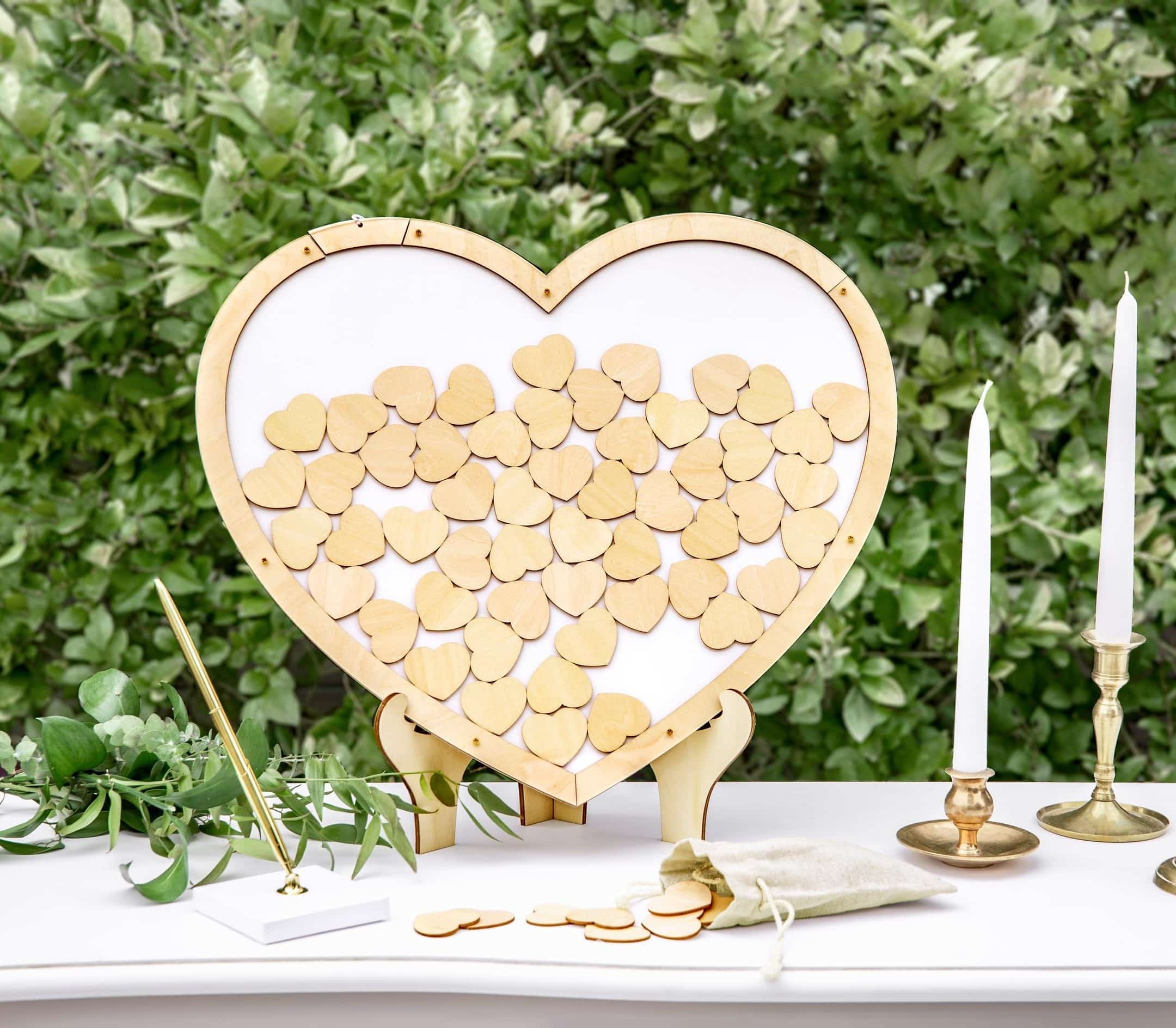 Wooden Heart - Guest Book