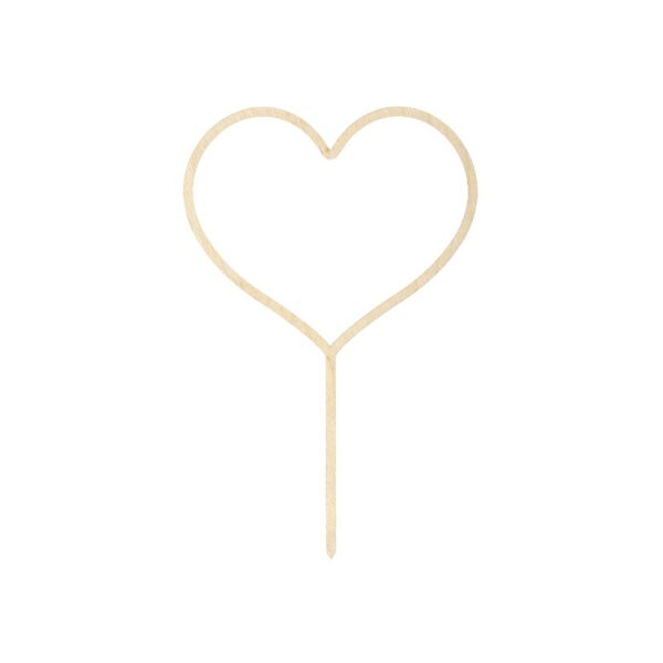 Heart -Wooden Cake Topper