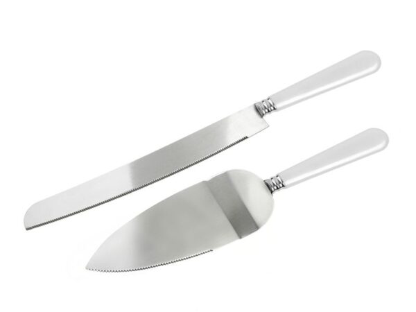 White Handle - Cake Server Set