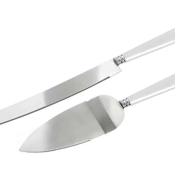 White Handle - Cake Server Set