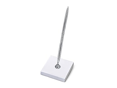 Silver Wedding Pen with Stand