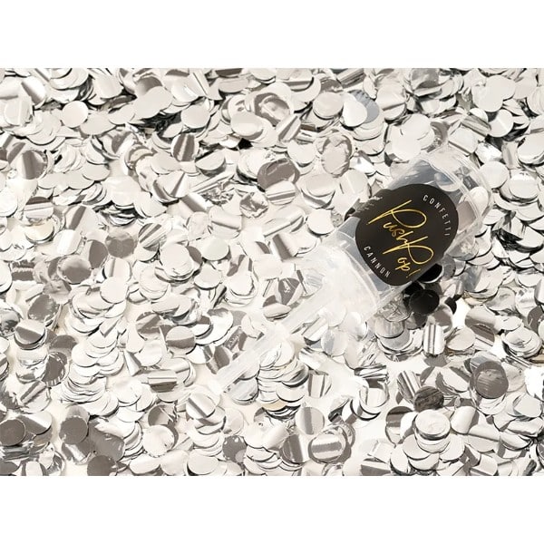 Confetti Push Pop - Silver