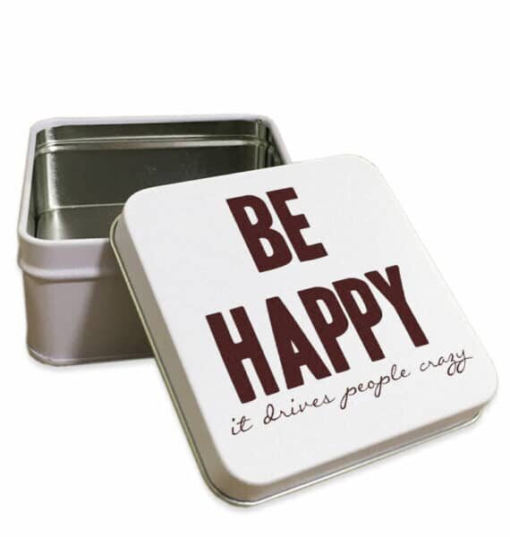 Be Happy - Small Tin Box