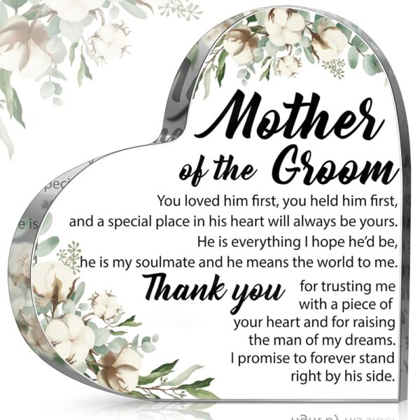 Mother of the Groom - Thank You Acrylic Heart