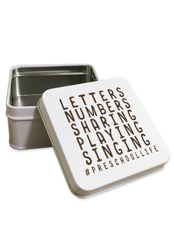 Letters, Numbers... - Small Tin Box