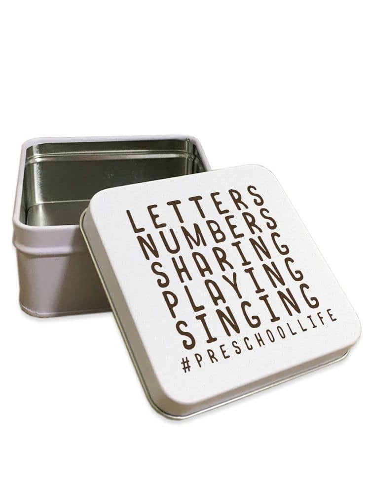 Letters, Numbers... - Small Tin Box