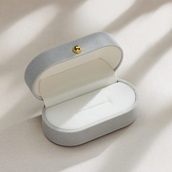 Velvet Ring Box - Grey