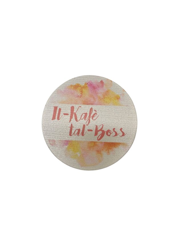 Il-Kafe` tal-Boss - Floral Coaster