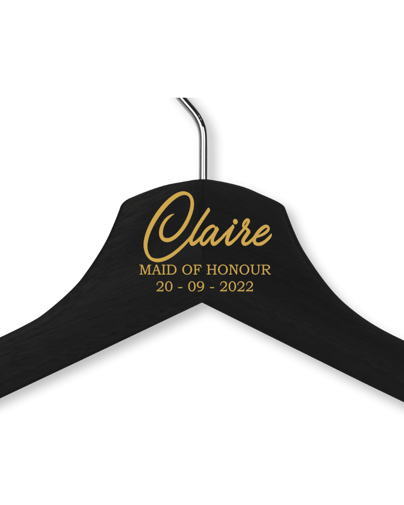 Claire's Black Wood Hanger - Adult