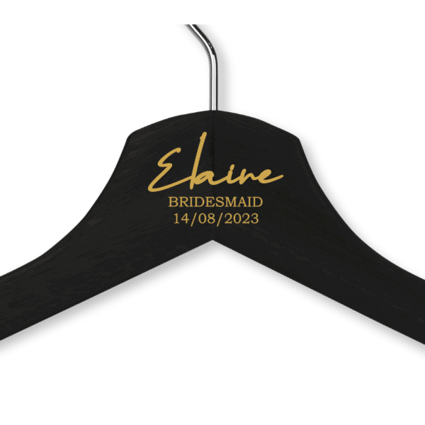 Elaine's Black Wood Hanger - Adult