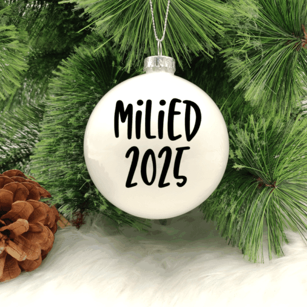 Milied 2025 - 8cm Glass Bauble